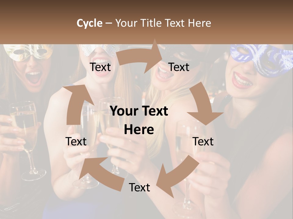 A Group Of Women Holding Glasses Of Champagne PowerPoint Template