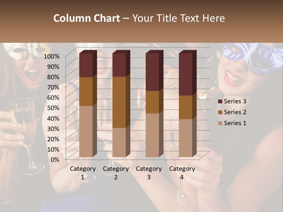 A Group Of Women Holding Glasses Of Champagne PowerPoint Template