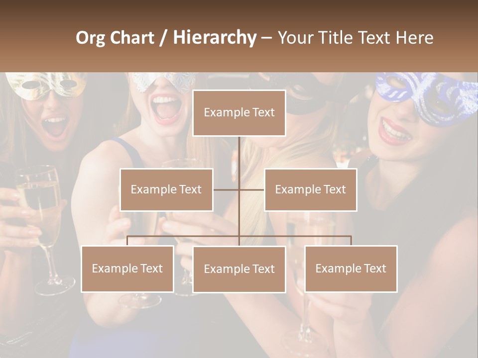 A Group Of Women Holding Glasses Of Champagne PowerPoint Template