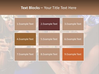 A Group Of Women Holding Glasses Of Champagne PowerPoint Template