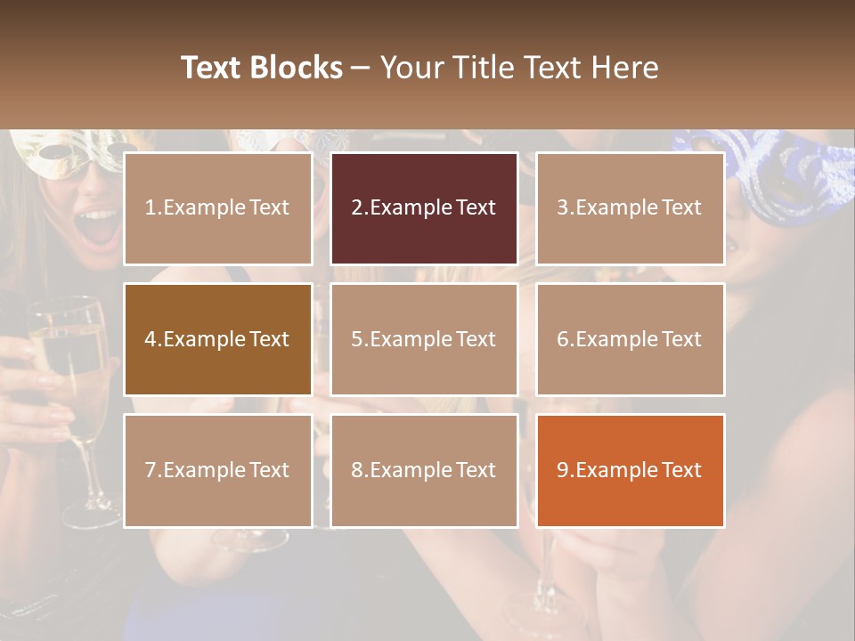 A Group Of Women Holding Glasses Of Champagne PowerPoint Template