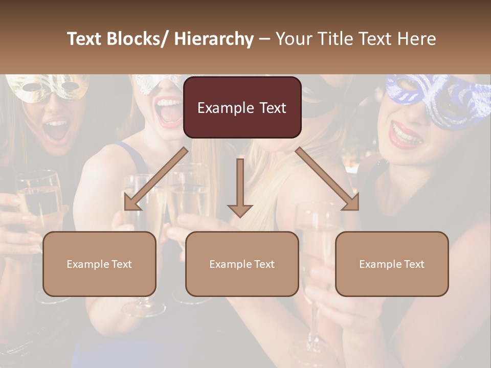 A Group Of Women Holding Glasses Of Champagne PowerPoint Template