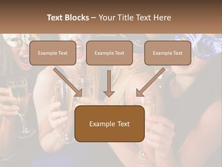 A Group Of Women Holding Glasses Of Champagne PowerPoint Template