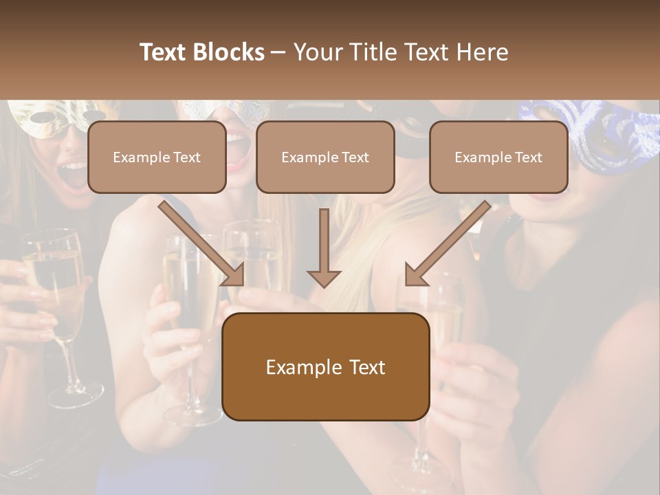 A Group Of Women Holding Glasses Of Champagne PowerPoint Template