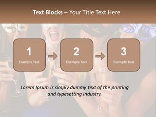 A Group Of Women Holding Glasses Of Champagne PowerPoint Template