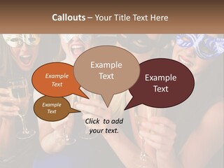 A Group Of Women Holding Glasses Of Champagne PowerPoint Template