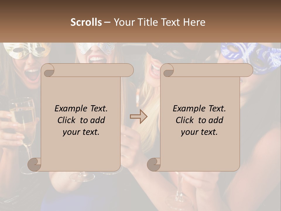 A Group Of Women Holding Glasses Of Champagne PowerPoint Template