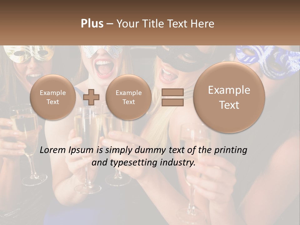 A Group Of Women Holding Glasses Of Champagne PowerPoint Template