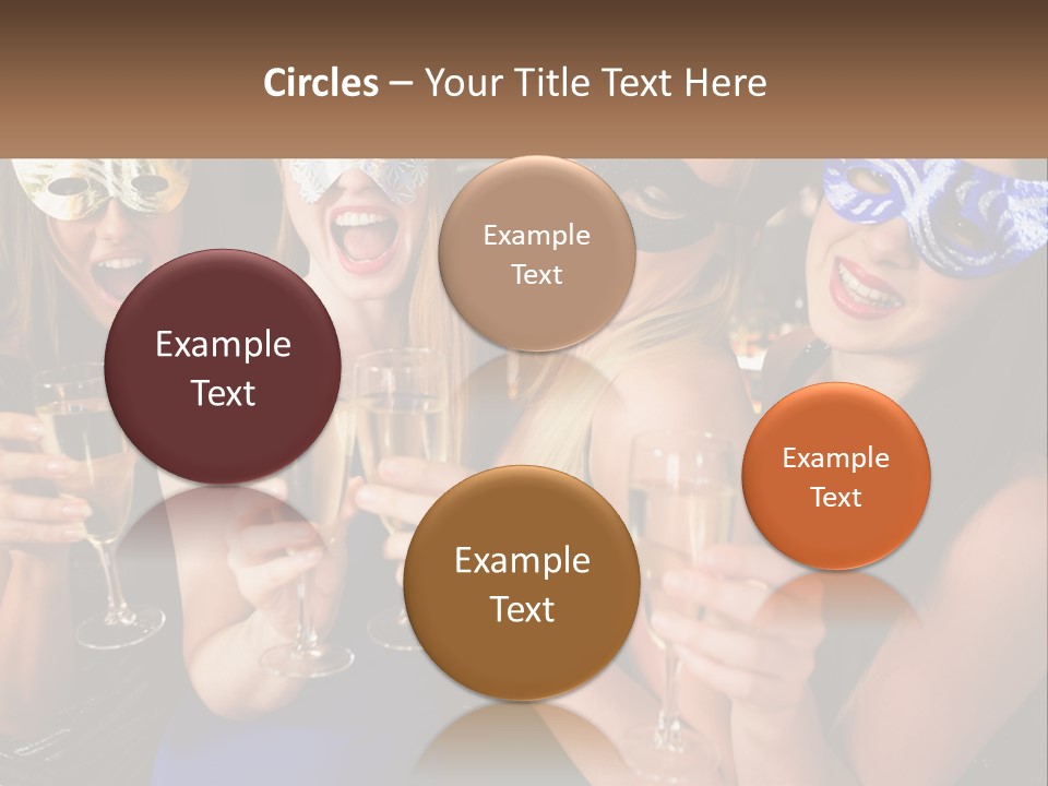 A Group Of Women Holding Glasses Of Champagne PowerPoint Template