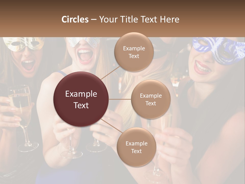 A Group Of Women Holding Glasses Of Champagne PowerPoint Template