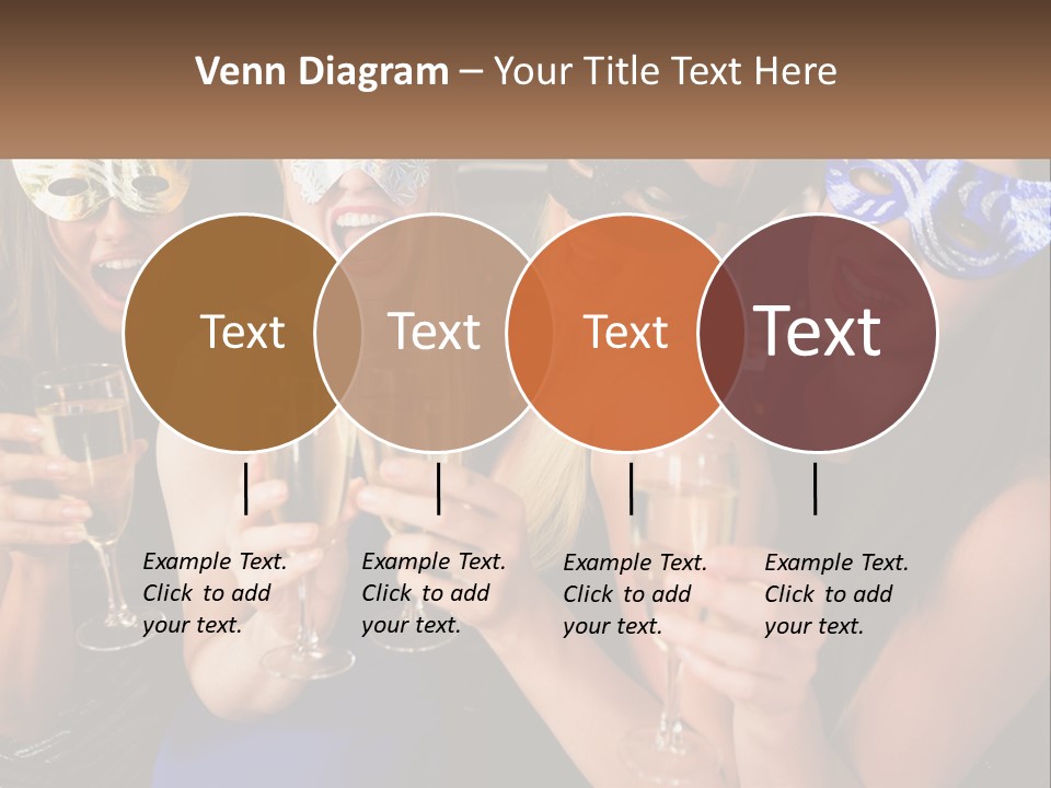 A Group Of Women Holding Glasses Of Champagne PowerPoint Template