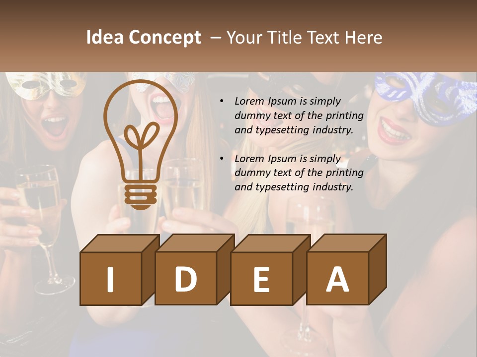 A Group Of Women Holding Glasses Of Champagne PowerPoint Template