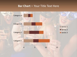 A Group Of Women Holding Glasses Of Champagne PowerPoint Template