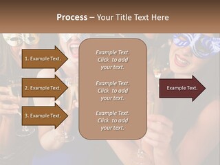 A Group Of Women Holding Glasses Of Champagne PowerPoint Template