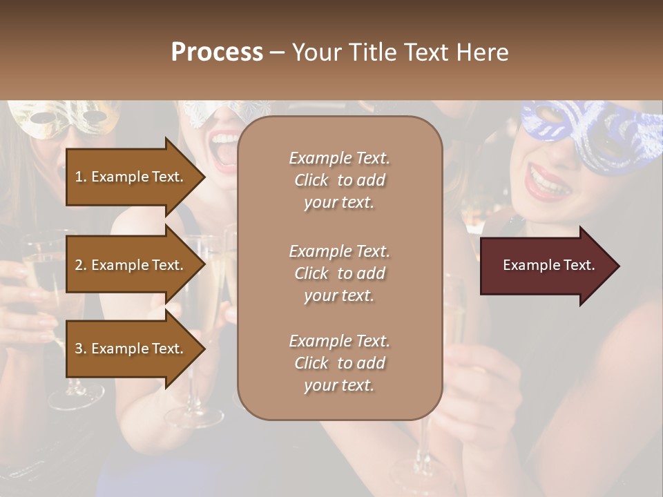 A Group Of Women Holding Glasses Of Champagne PowerPoint Template