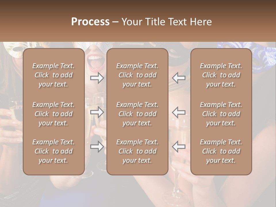 A Group Of Women Holding Glasses Of Champagne PowerPoint Template