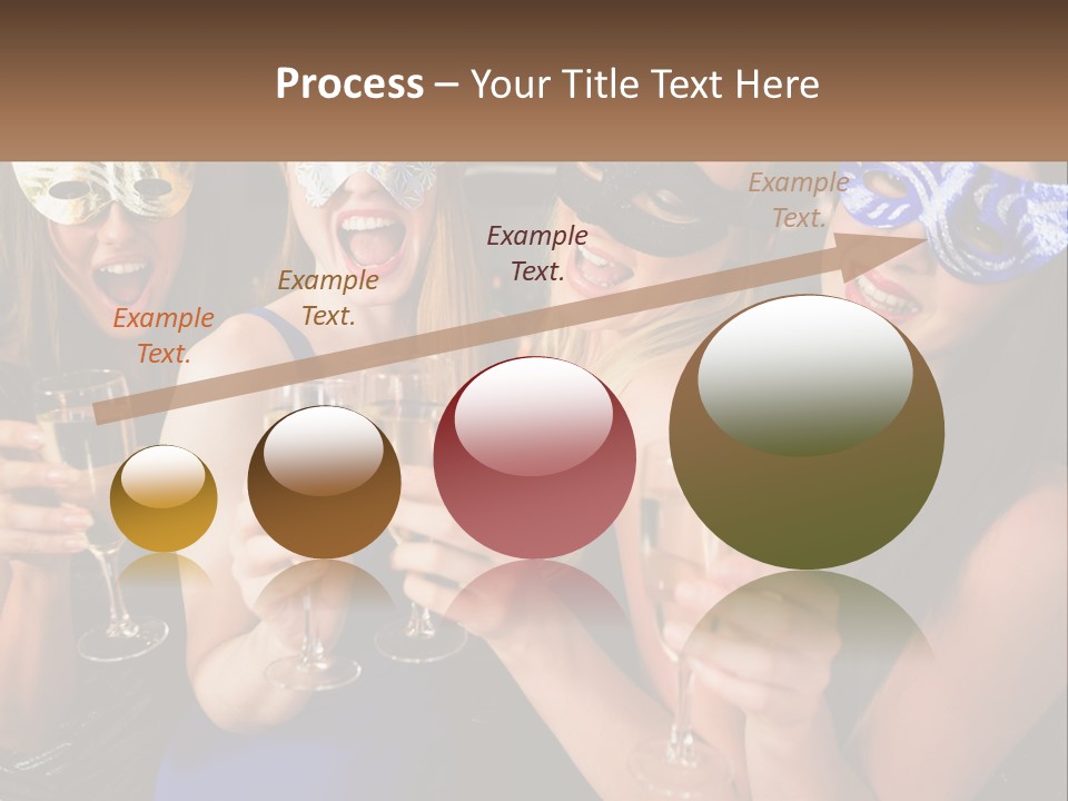 A Group Of Women Holding Glasses Of Champagne PowerPoint Template