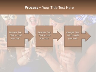 A Group Of Women Holding Glasses Of Champagne PowerPoint Template