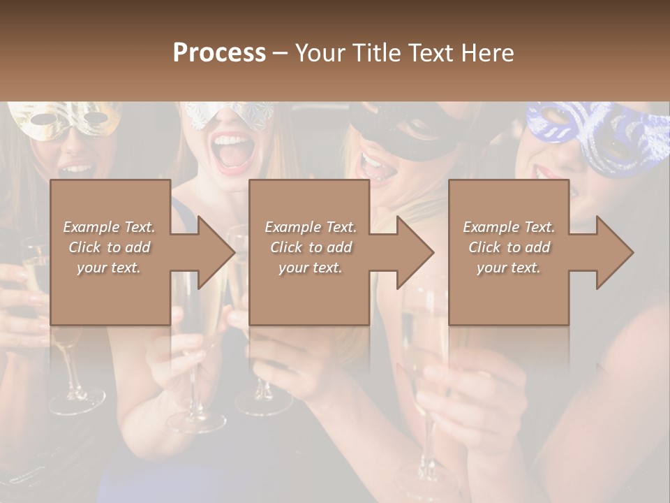 A Group Of Women Holding Glasses Of Champagne PowerPoint Template
