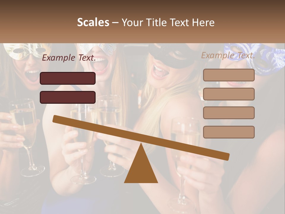 A Group Of Women Holding Glasses Of Champagne PowerPoint Template