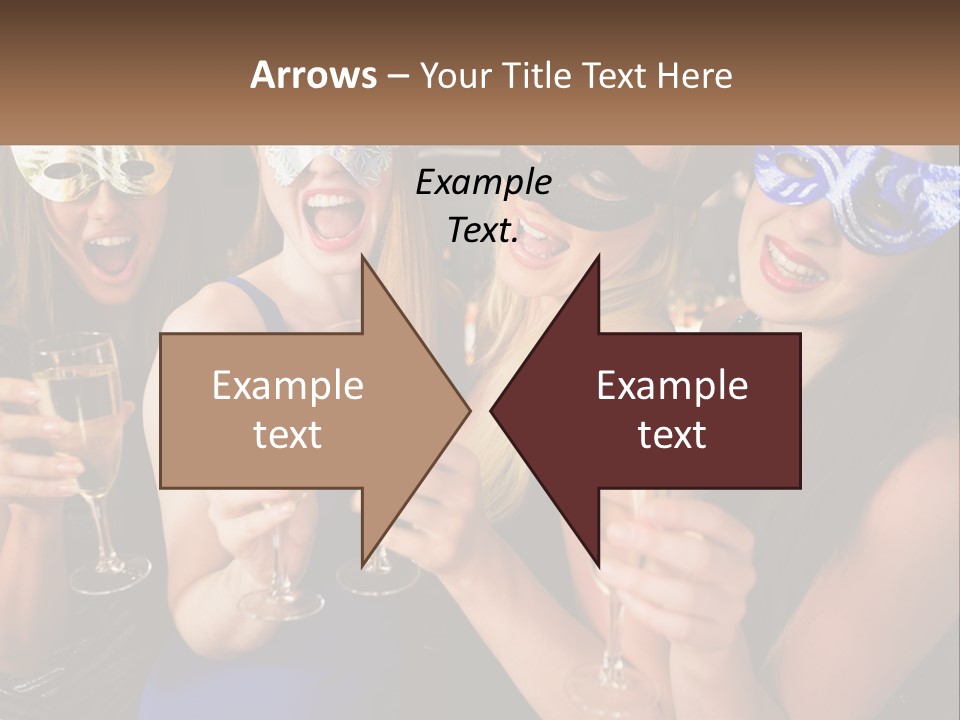 A Group Of Women Holding Glasses Of Champagne PowerPoint Template