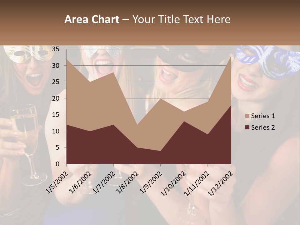 A Group Of Women Holding Glasses Of Champagne PowerPoint Template