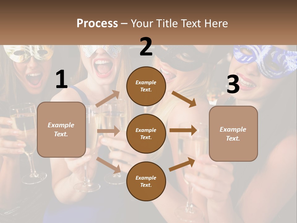 A Group Of Women Holding Glasses Of Champagne PowerPoint Template