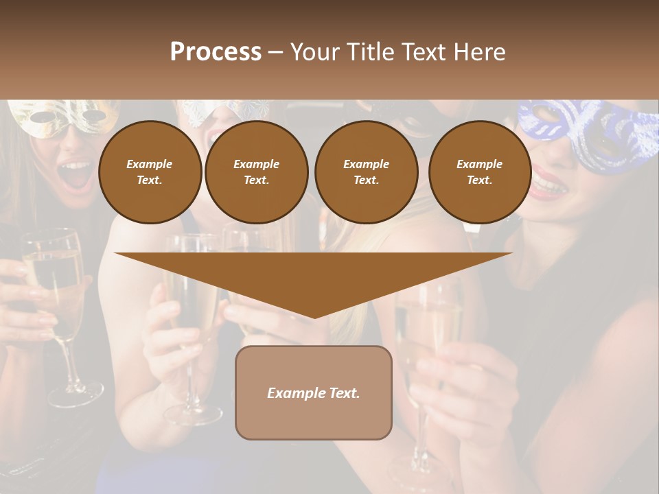 A Group Of Women Holding Glasses Of Champagne PowerPoint Template