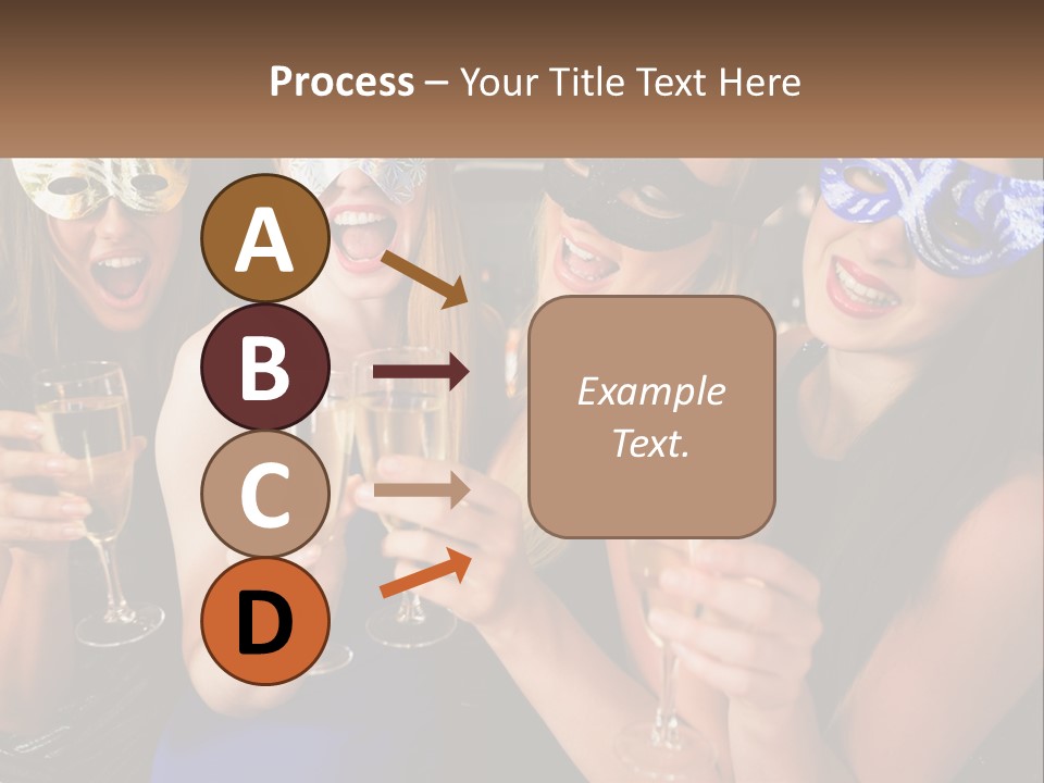 A Group Of Women Holding Glasses Of Champagne PowerPoint Template