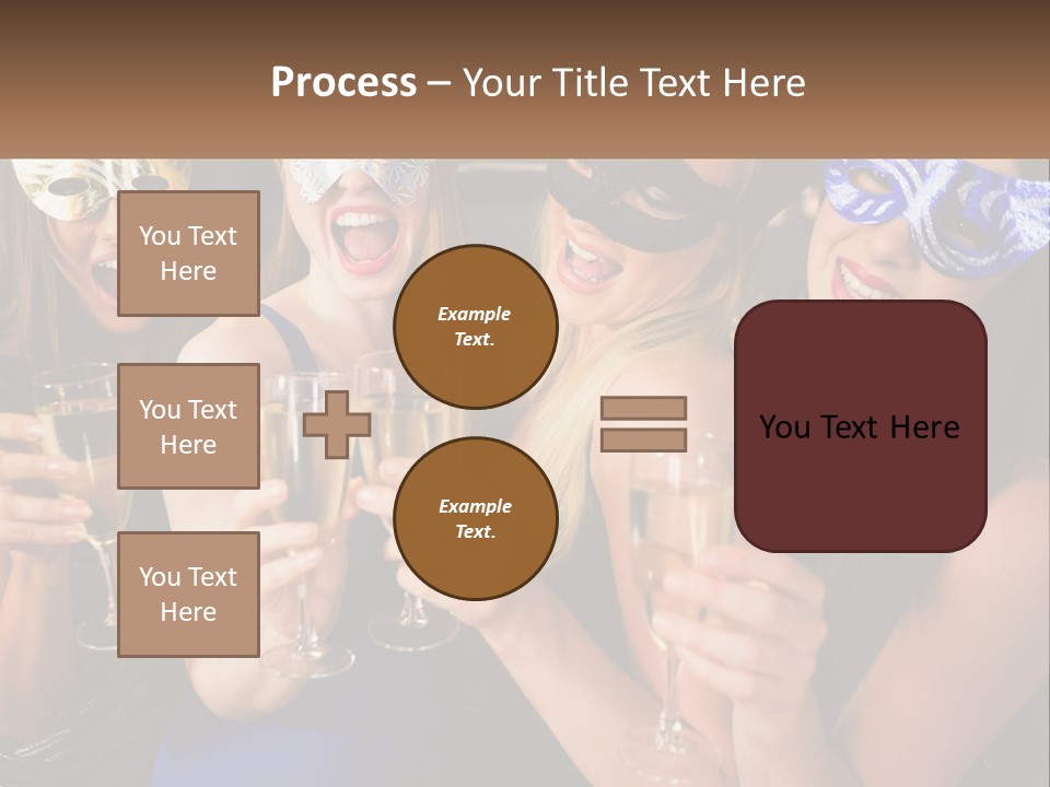 A Group Of Women Holding Glasses Of Champagne PowerPoint Template