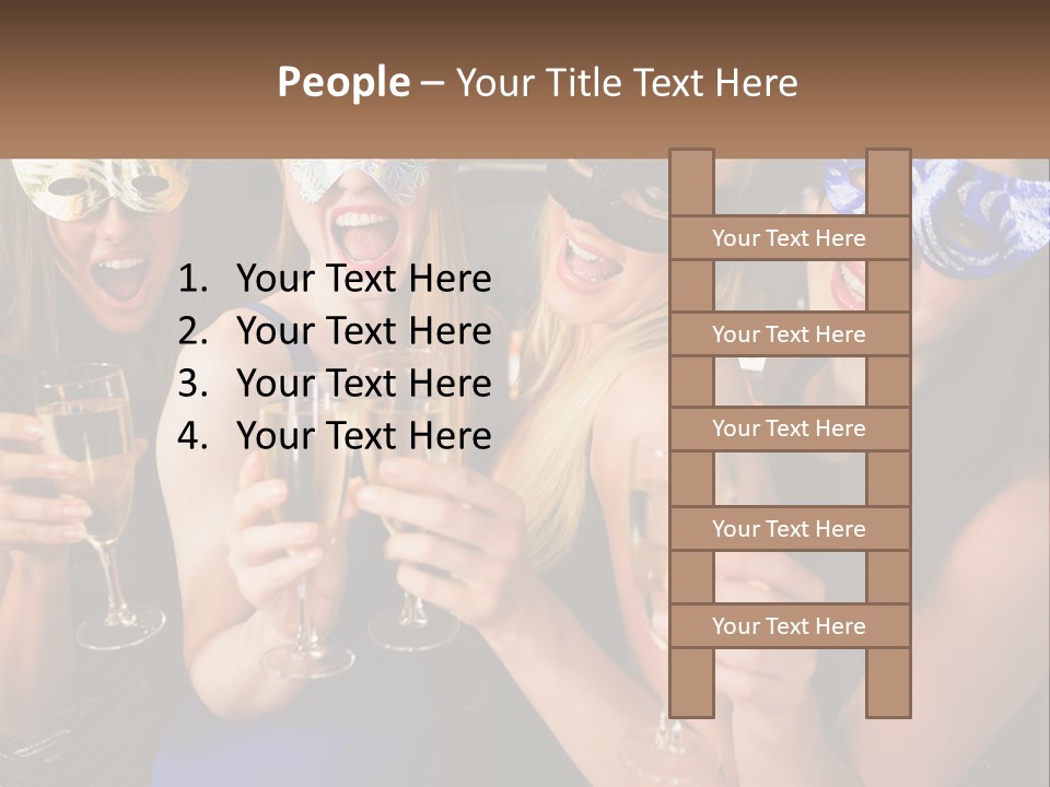 A Group Of Women Holding Glasses Of Champagne PowerPoint Template