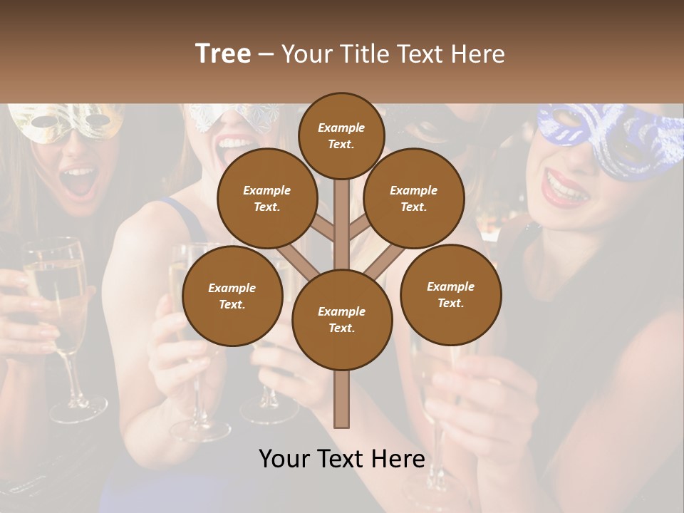 A Group Of Women Holding Glasses Of Champagne PowerPoint Template
