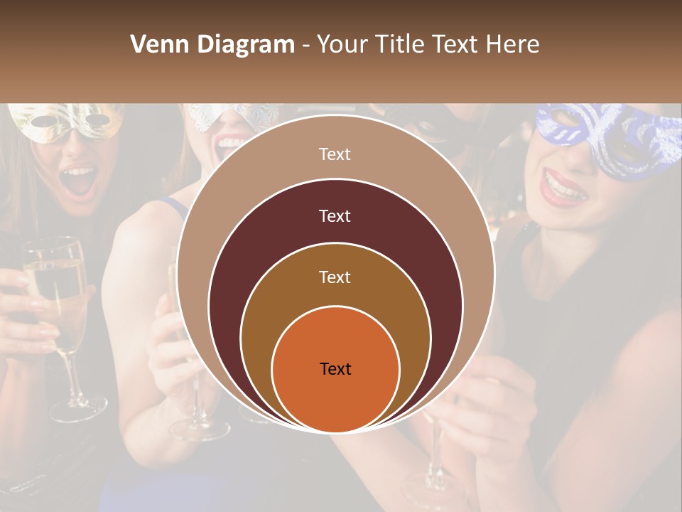 A Group Of Women Holding Glasses Of Champagne PowerPoint Template