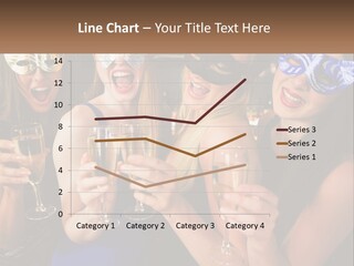 A Group Of Women Holding Glasses Of Champagne PowerPoint Template
