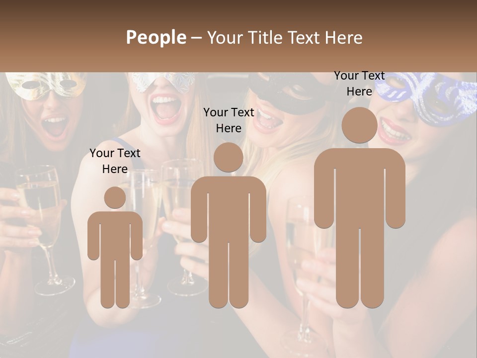 A Group Of Women Holding Glasses Of Champagne PowerPoint Template