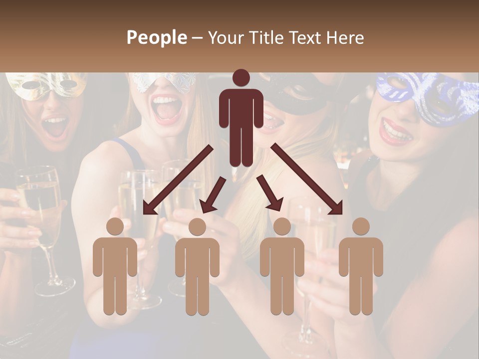 A Group Of Women Holding Glasses Of Champagne PowerPoint Template