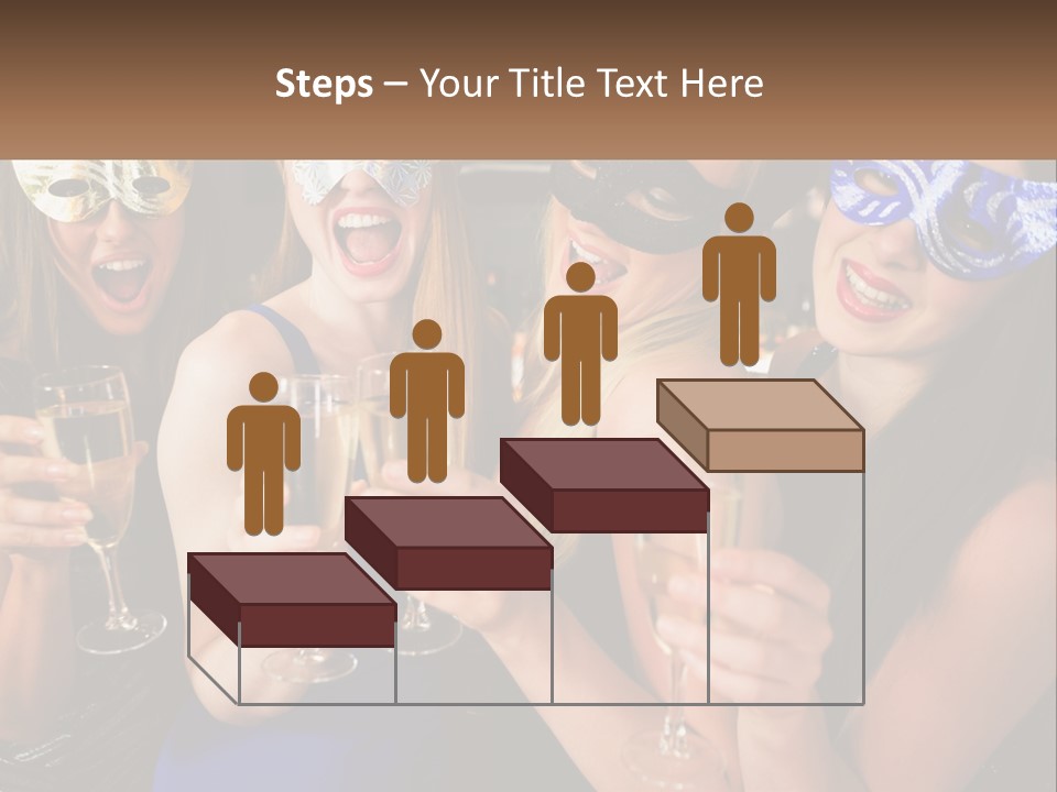 A Group Of Women Holding Glasses Of Champagne PowerPoint Template