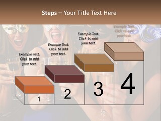 A Group Of Women Holding Glasses Of Champagne PowerPoint Template