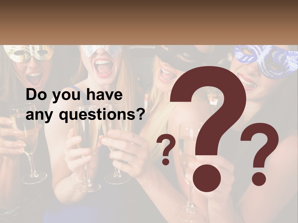 A Group Of Women Holding Glasses Of Champagne PowerPoint Template