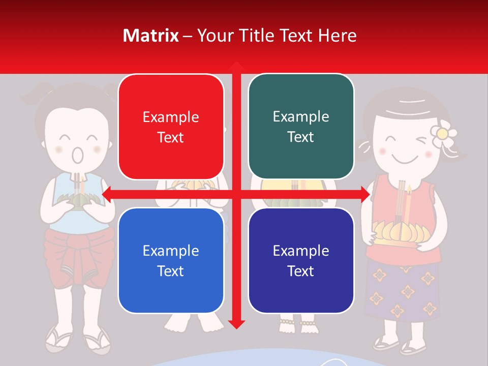 A Group Of Children Standing Next To Each Other PowerPoint Template