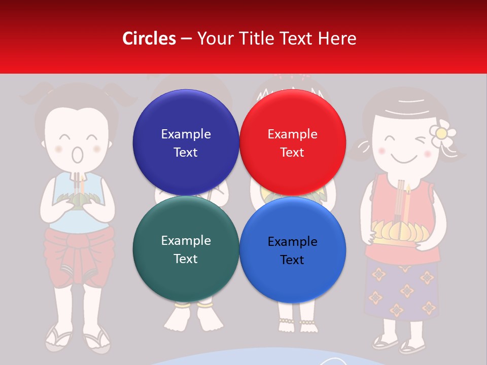 A Group Of Children Standing Next To Each Other PowerPoint Template