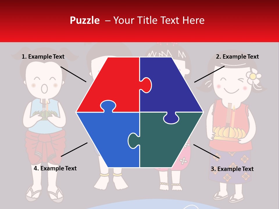 A Group Of Children Standing Next To Each Other PowerPoint Template