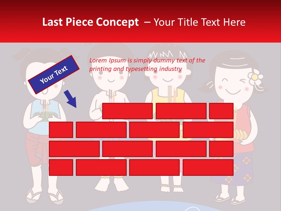 A Group Of Children Standing Next To Each Other PowerPoint Template