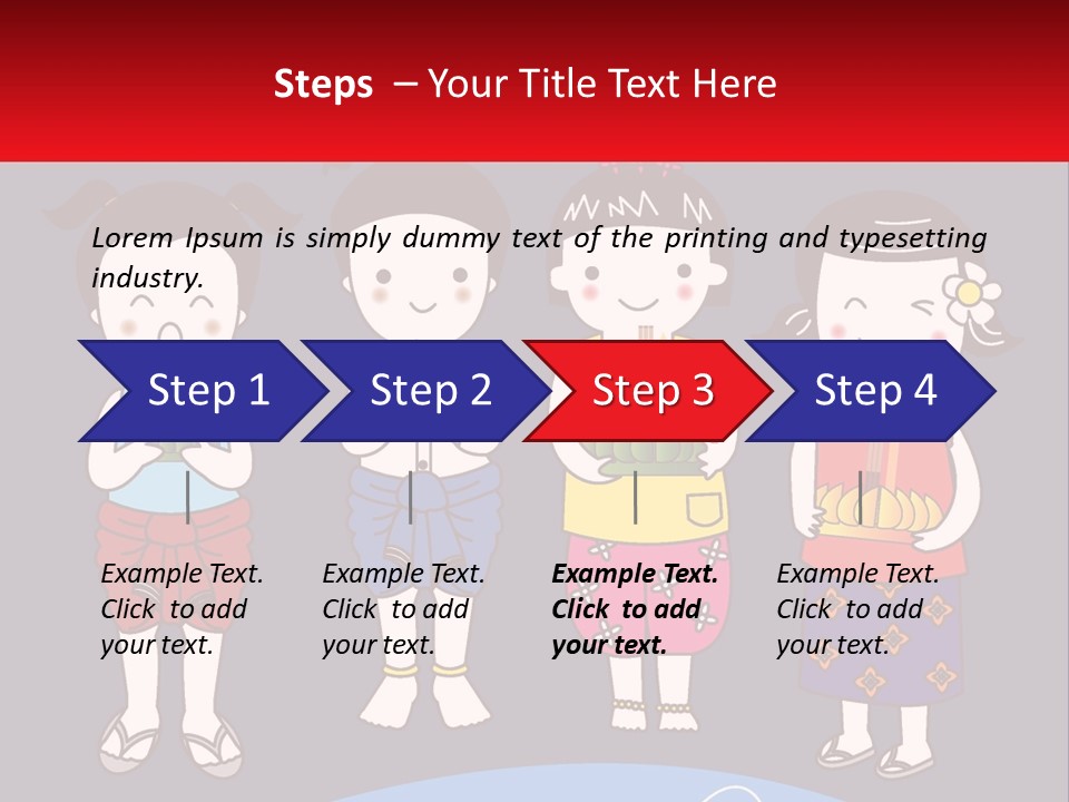 A Group Of Children Standing Next To Each Other PowerPoint Template