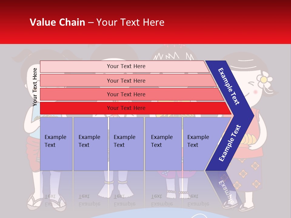 A Group Of Children Standing Next To Each Other PowerPoint Template