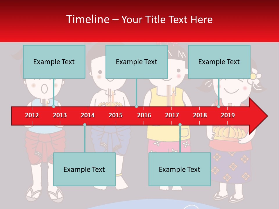 A Group Of Children Standing Next To Each Other PowerPoint Template