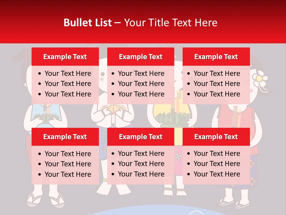 A Group Of Children Standing Next To Each Other PowerPoint Template