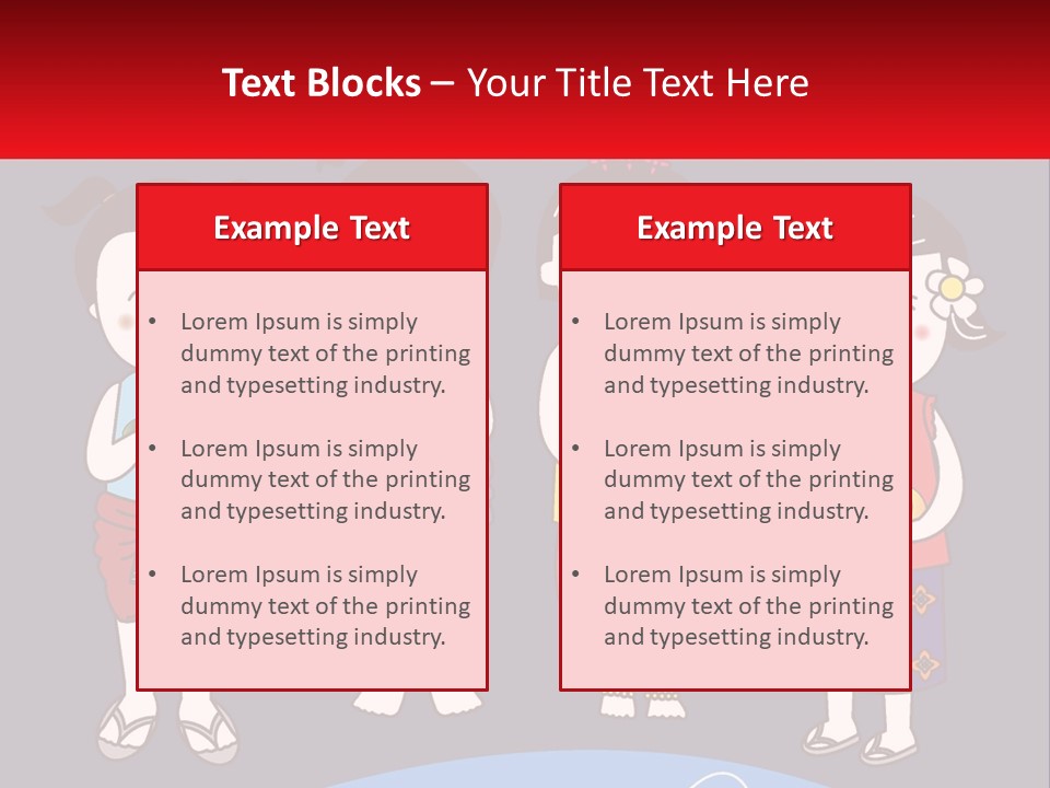 A Group Of Children Standing Next To Each Other PowerPoint Template