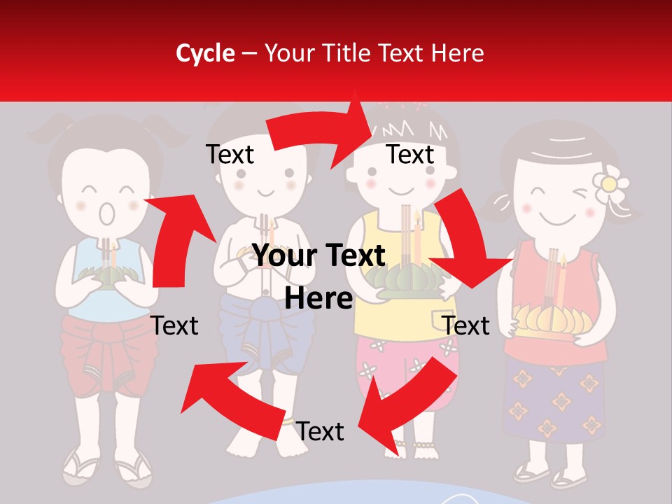 A Group Of Children Standing Next To Each Other PowerPoint Template