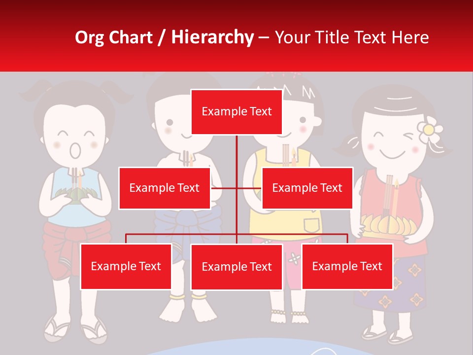 A Group Of Children Standing Next To Each Other PowerPoint Template